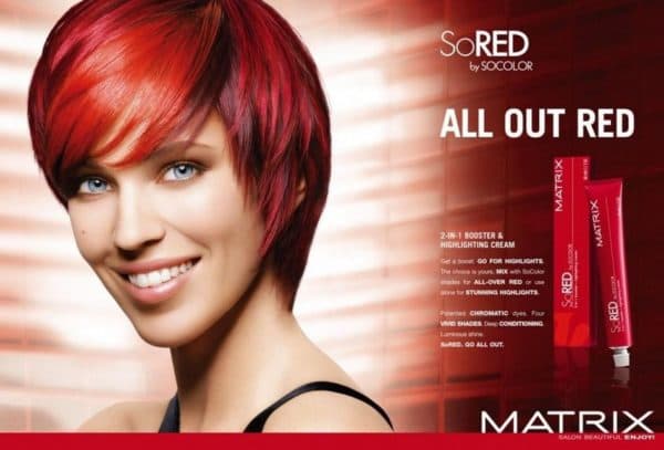 Красная стойкая краска для волос MATRIX SO BOOST 